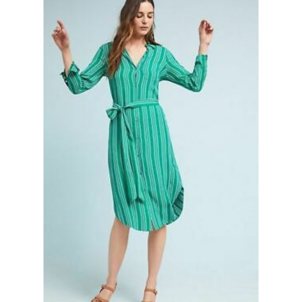 Maeve belted shirtdress